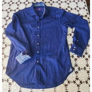 Robert Graham Blue Casual Button Down Shirt